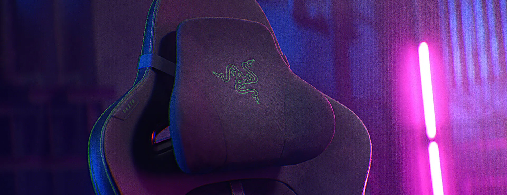 Razer Enki gaming chair memory foam head cushion detail